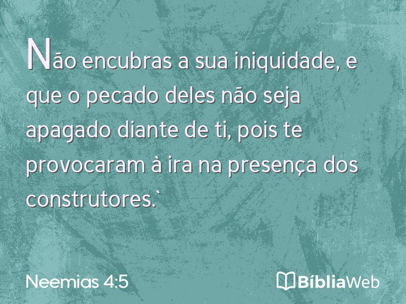 Neemias 4:5 em imagem para compartilhar