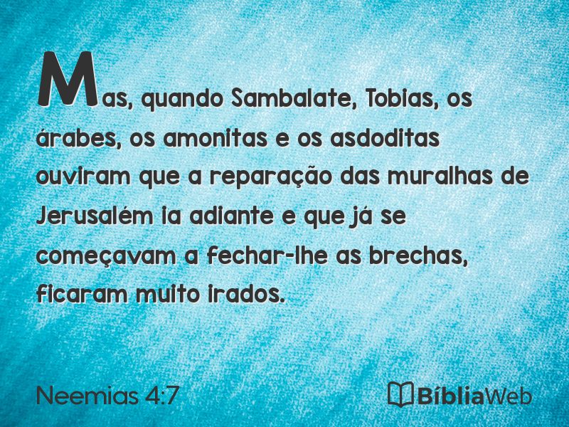 Neemias 4:7 em imagem para compartilhar