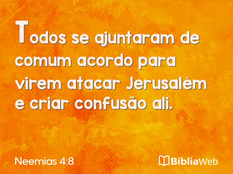 Neemias 4:8 em imagem para compartilhar