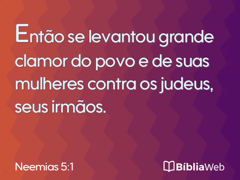 Neemias 5:1 em imagem para compartilhar