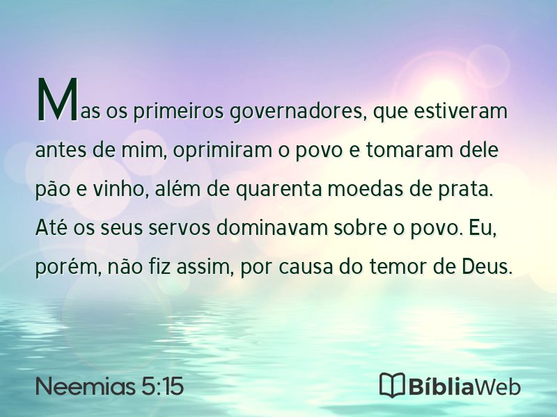 Neemias 5:15 em imagem para compartilhar