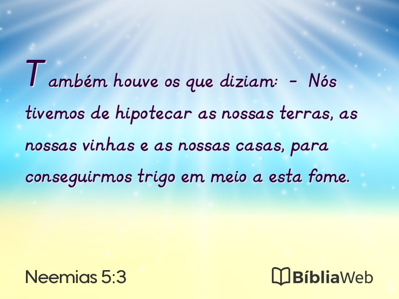 Neemias 5:3 em imagem para compartilhar