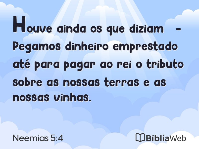 Neemias 5:4 em imagem para compartilhar