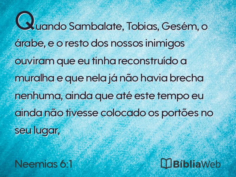 Neemias 6:1 em imagem para compartilhar