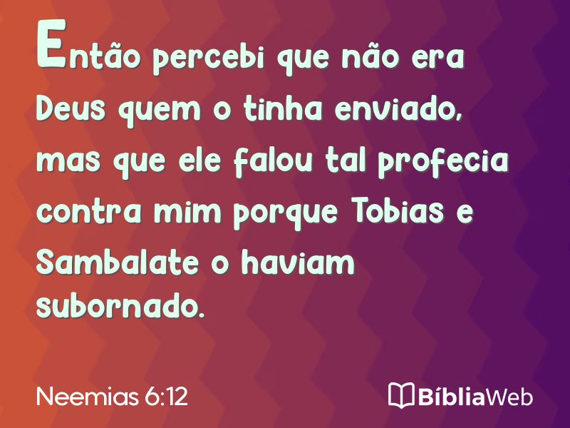 Neemias 6:12 em imagem para compartilhar