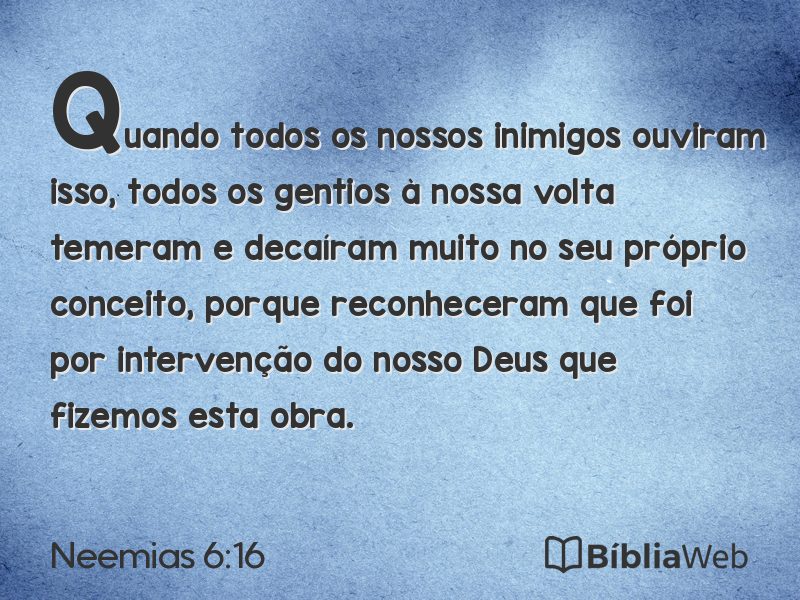 Neemias 6:16 em imagem para compartilhar
