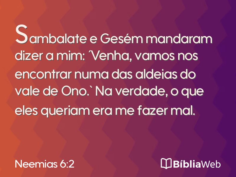 Neemias 6:2 em imagem para compartilhar
