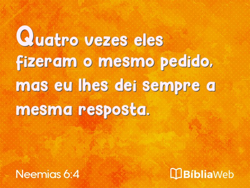 Neemias 6:4 em imagem para compartilhar
