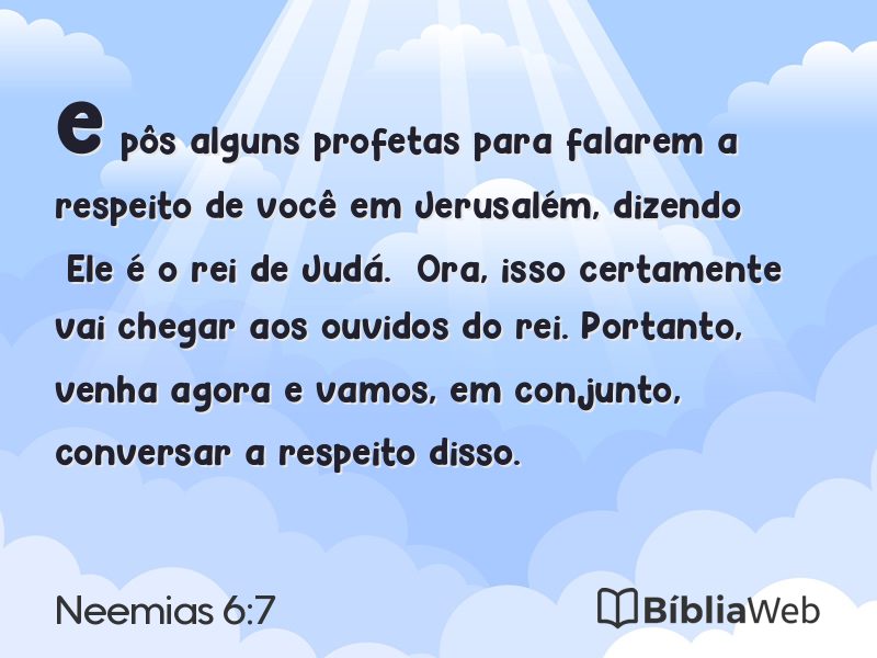 Neemias 6:7 em imagem para compartilhar