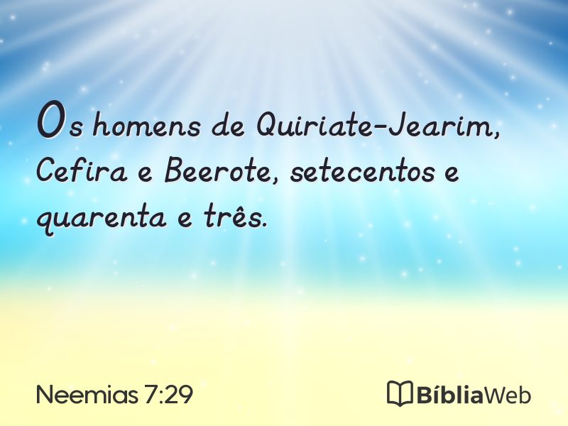 Neemias 7:29 em imagem para compartilhar