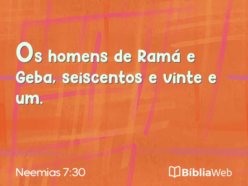 Neemias 7:30 em imagem para compartilhar