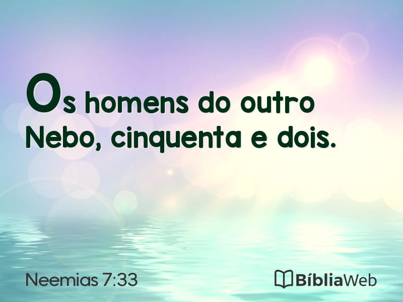 Neemias 7:33 em imagem para compartilhar