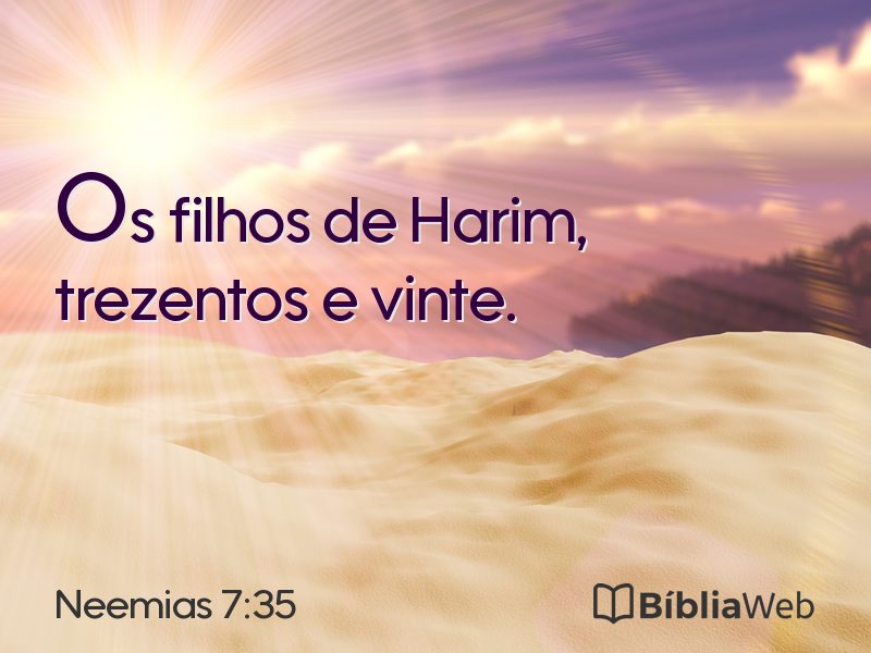 Neemias 7:35 em imagem para compartilhar