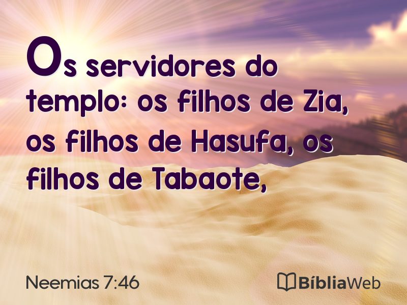 Neemias 7:46 em imagem para compartilhar