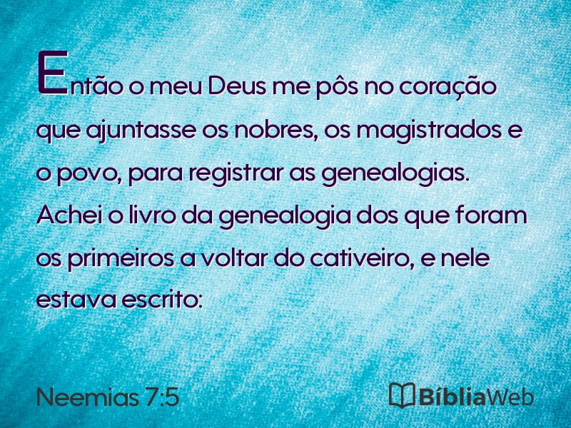 Neemias 7:5 em imagem para compartilhar