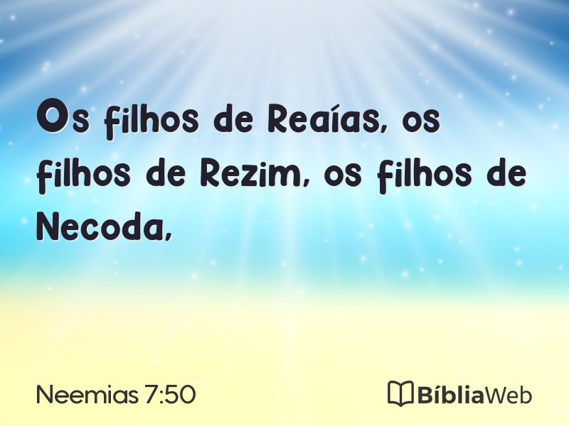 Neemias 7:50 em imagem para compartilhar