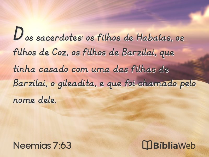 Neemias 7:63 em imagem para compartilhar