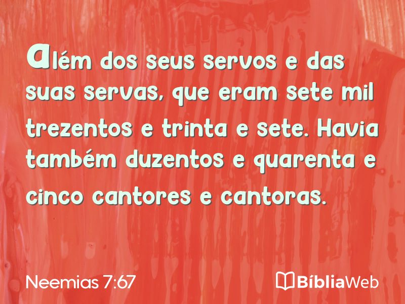 Neemias 7:67 em imagem para compartilhar