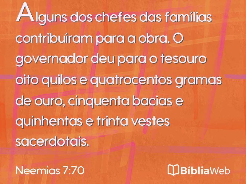Neemias 7:70 em imagem para compartilhar