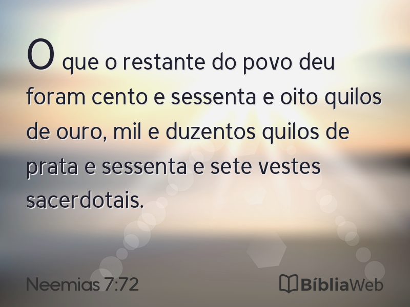 Neemias 7:72 em imagem para compartilhar