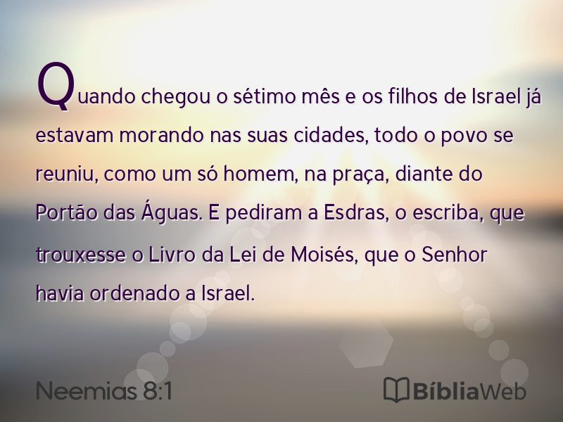 Neemias 8:1 em imagem para compartilhar