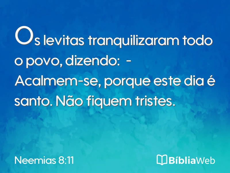 Neemias 8:11 em imagem para compartilhar