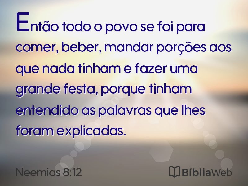 Neemias 8:12 em imagem para compartilhar