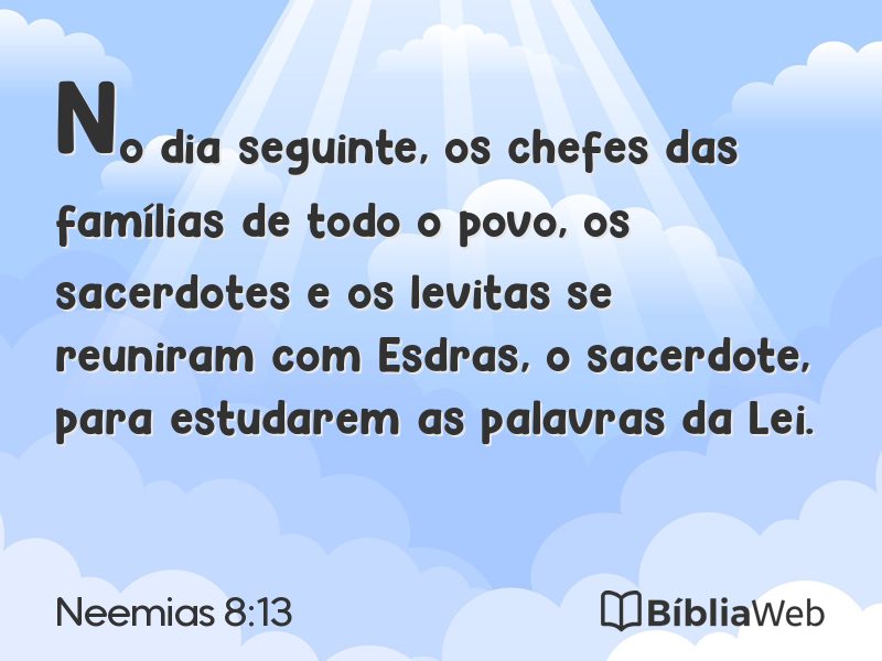 Neemias 8:13 em imagem para compartilhar