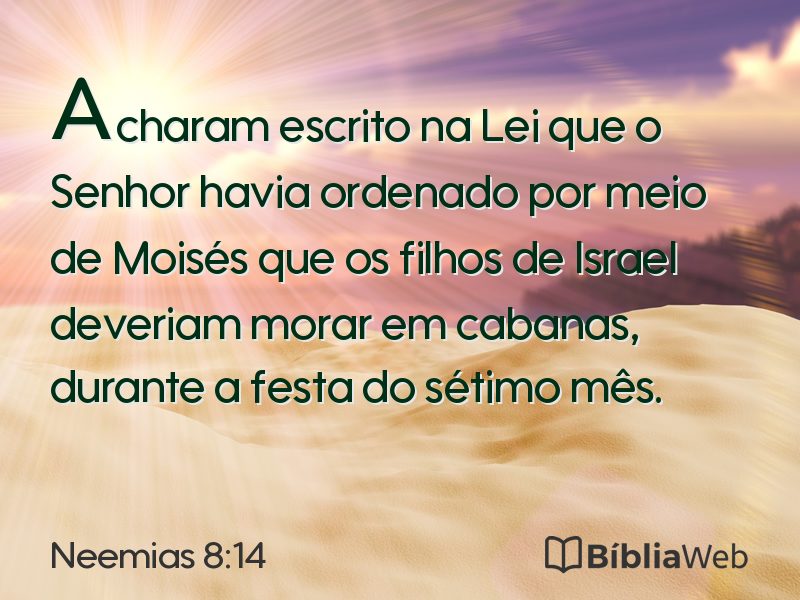 Neemias 8:14 em imagem para compartilhar