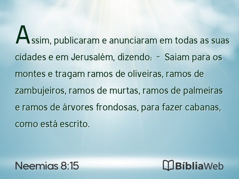 Neemias 8:15 em imagem para compartilhar