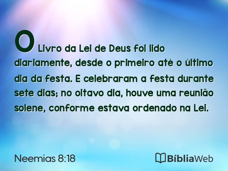 Neemias 8:18 em imagem para compartilhar