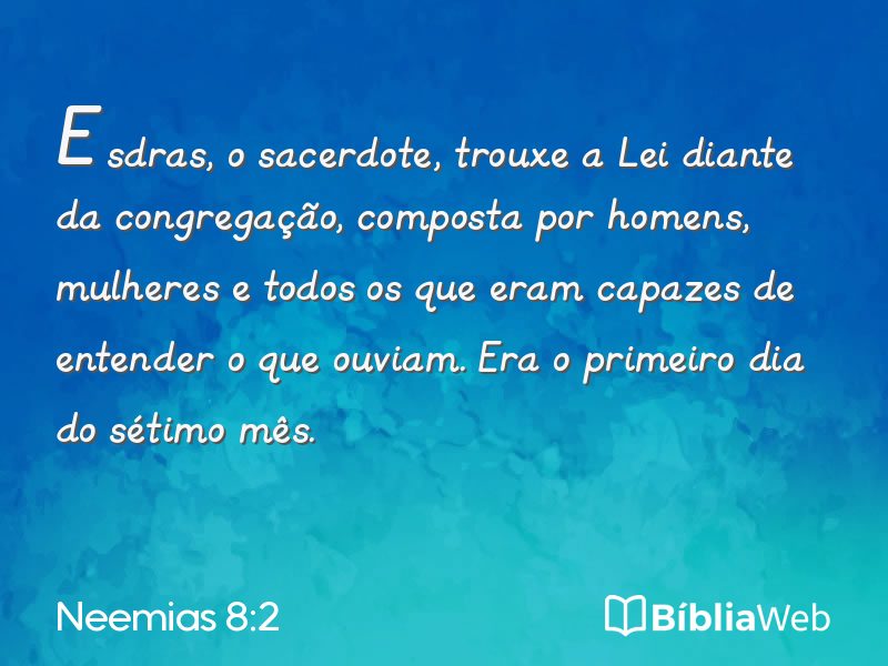 Neemias 8:2 em imagem para compartilhar