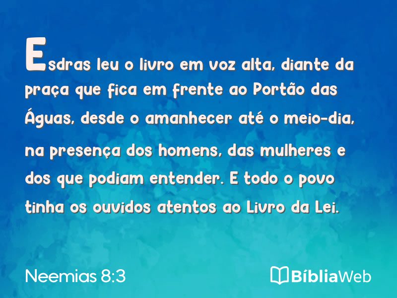 Neemias 8:3 em imagem para compartilhar