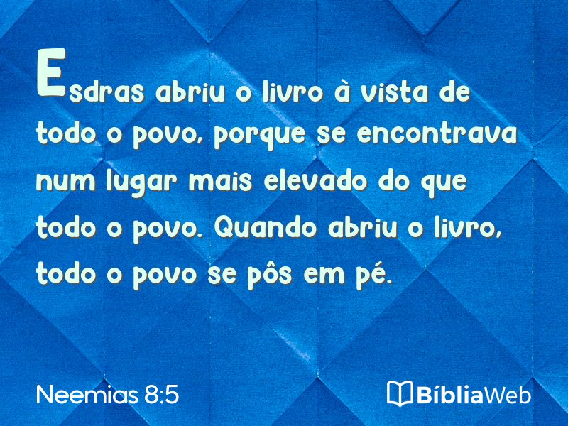 Neemias 8:5 em imagem para compartilhar