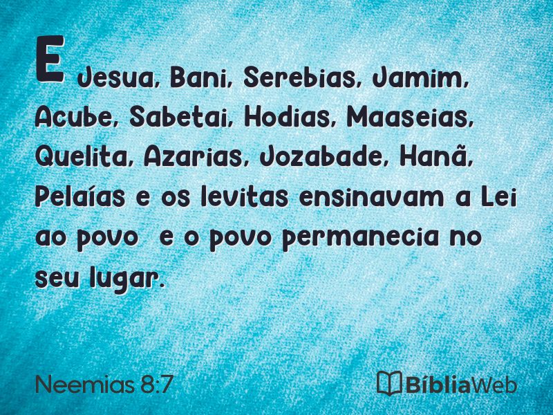 Neemias 8:7 em imagem para compartilhar