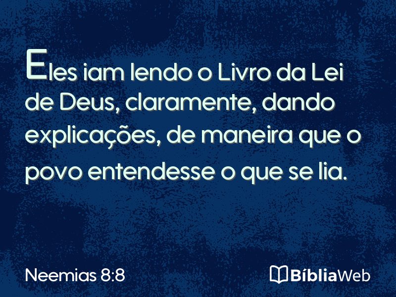 Neemias 8:8 em imagem para compartilhar