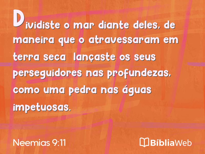 Neemias 9:11 em imagem para compartilhar