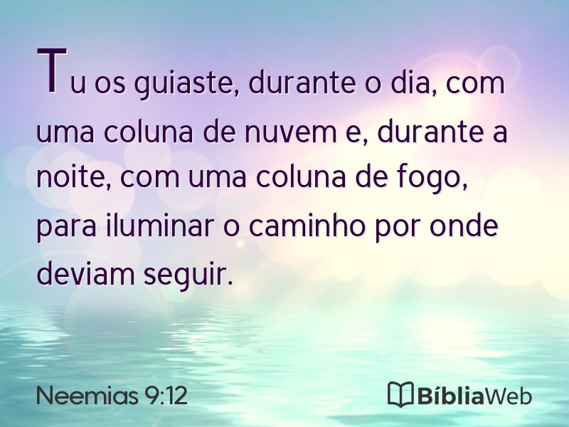 Neemias 9:12 em imagem para compartilhar