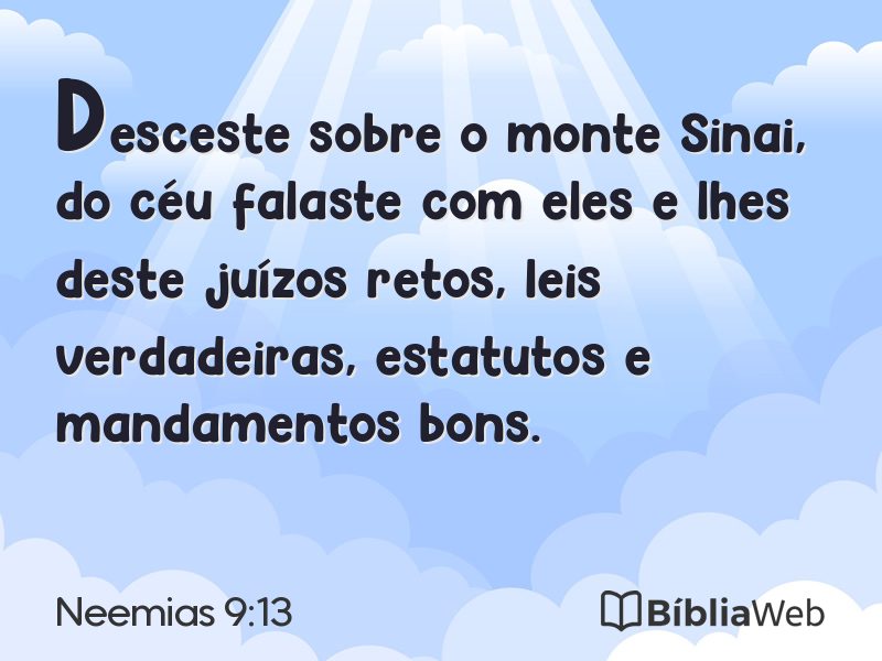 Neemias 9:13 em imagem para compartilhar