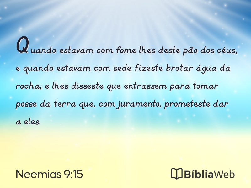 Neemias 9:15 em imagem para compartilhar