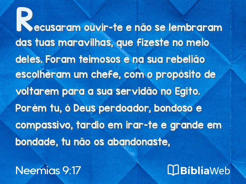 Neemias 9:17 em imagem para compartilhar