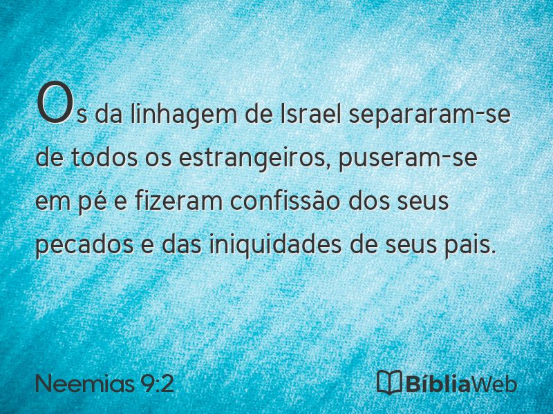 Neemias 9:2 em imagem para compartilhar