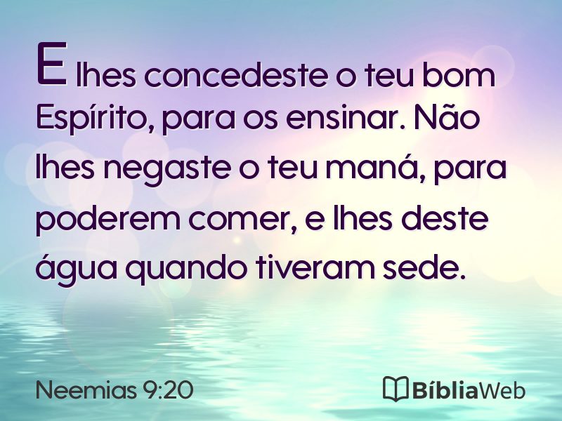 Neemias 9:20 em imagem para compartilhar