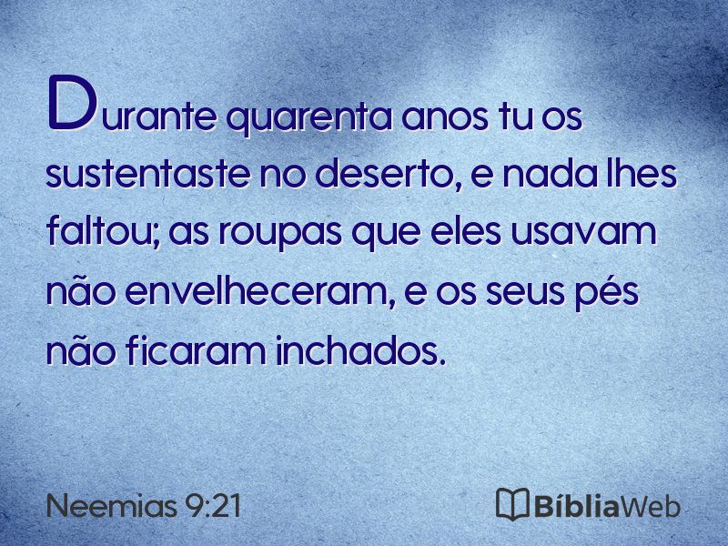 Neemias 9:21 em imagem para compartilhar