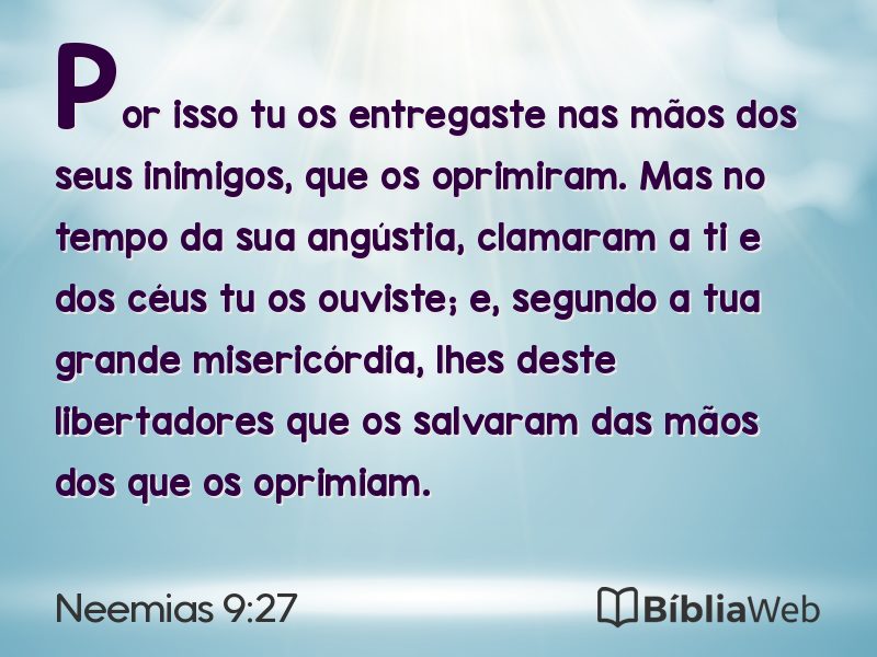 Neemias 9:27 em imagem para compartilhar