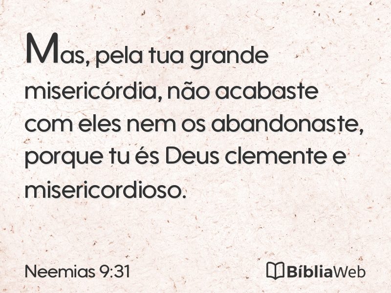 Neemias 9:31 em imagem para compartilhar