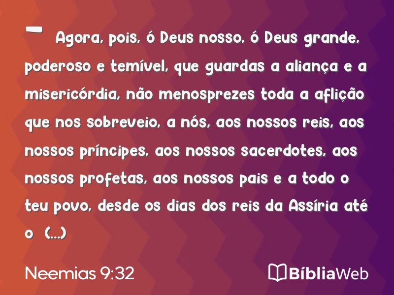 Neemias 9:32 em imagem para compartilhar