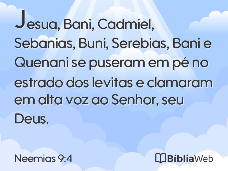 Neemias 9:4 em imagem para compartilhar