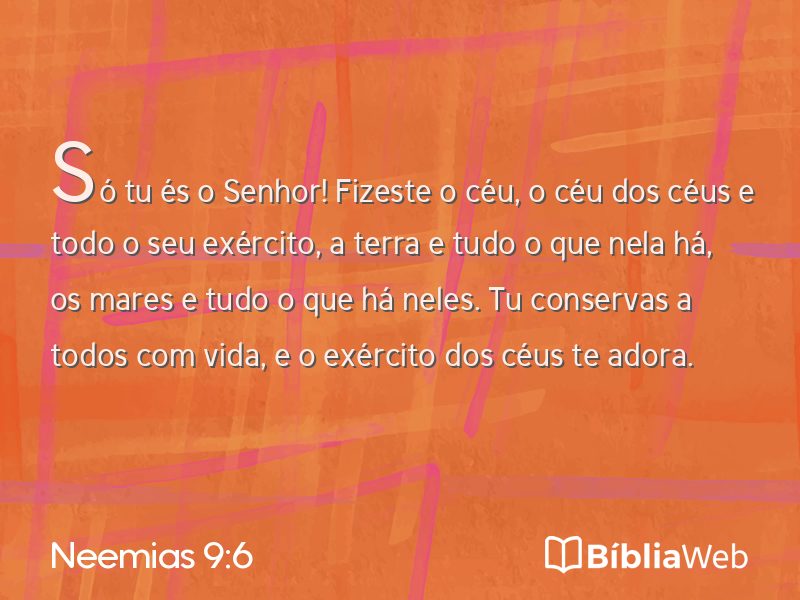 Neemias 9:6 em imagem para compartilhar