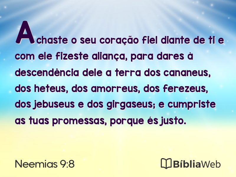Neemias 9:8 em imagem para compartilhar